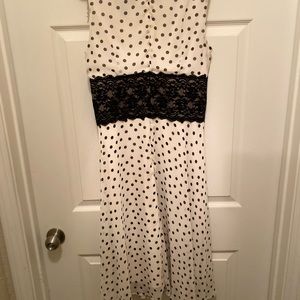 Black & White polka dot dress. size 10